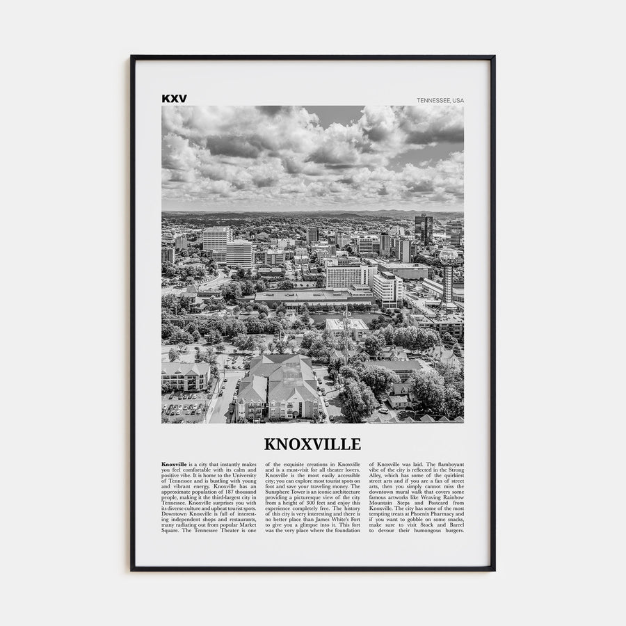 Knoxville Travel B&W No 2 Poster