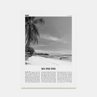Ko Phi Phi Travel B&W Poster
