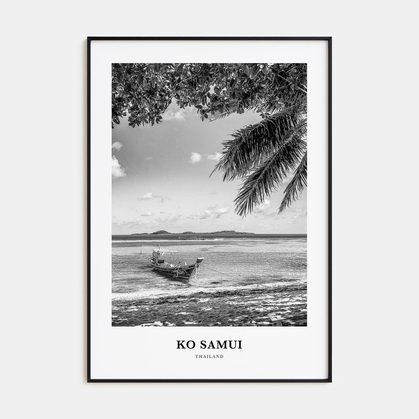 Ko Samui Portrait B&W Poster