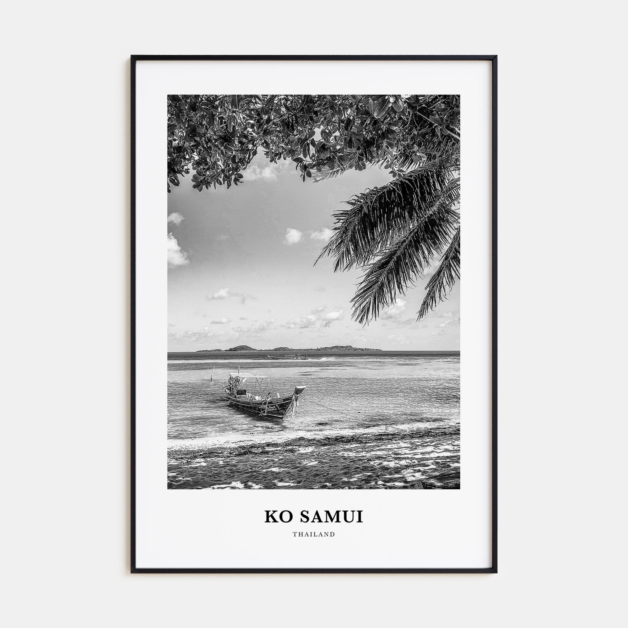 Ko Samui Portrait B&W Poster