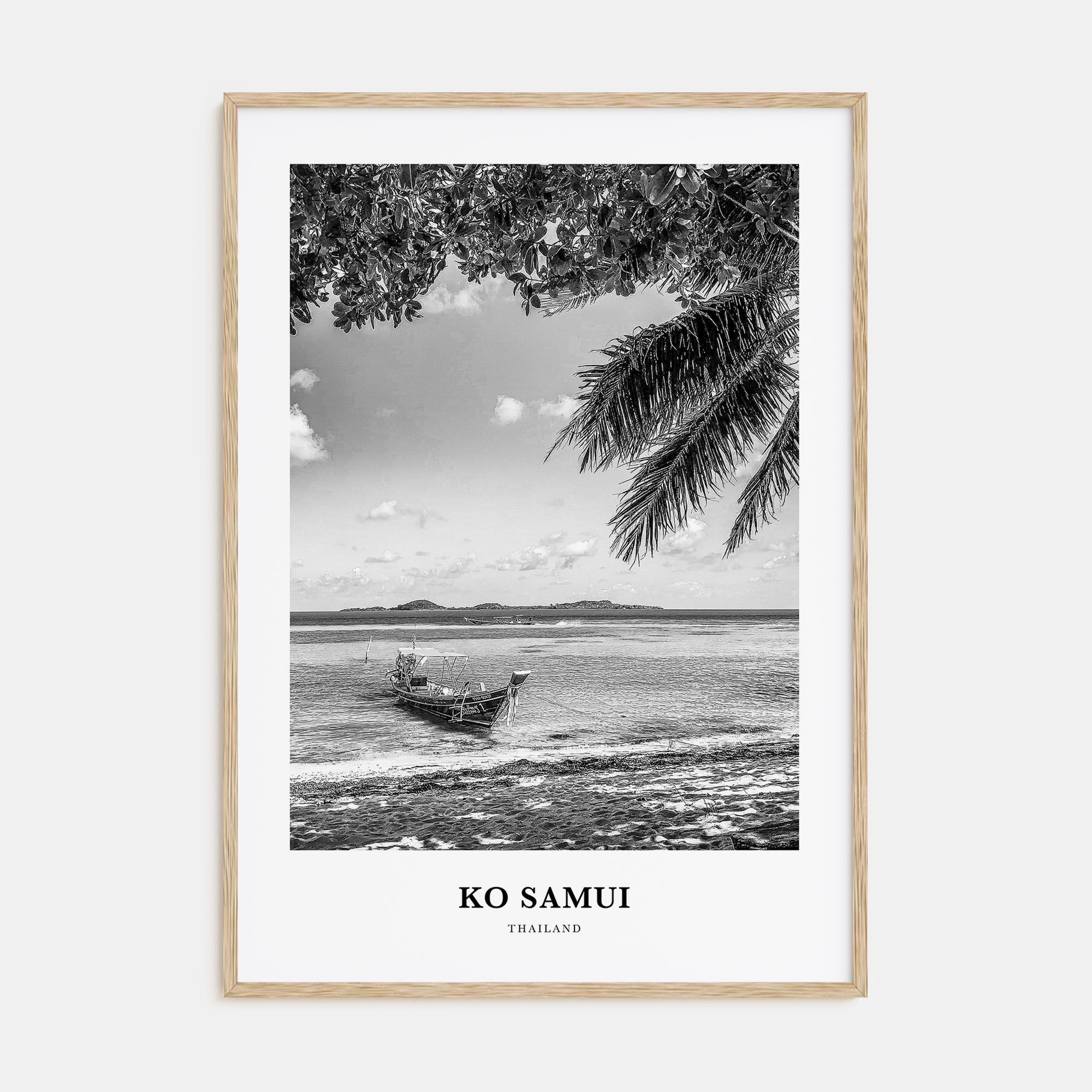 Ko Samui Portrait B&W Poster