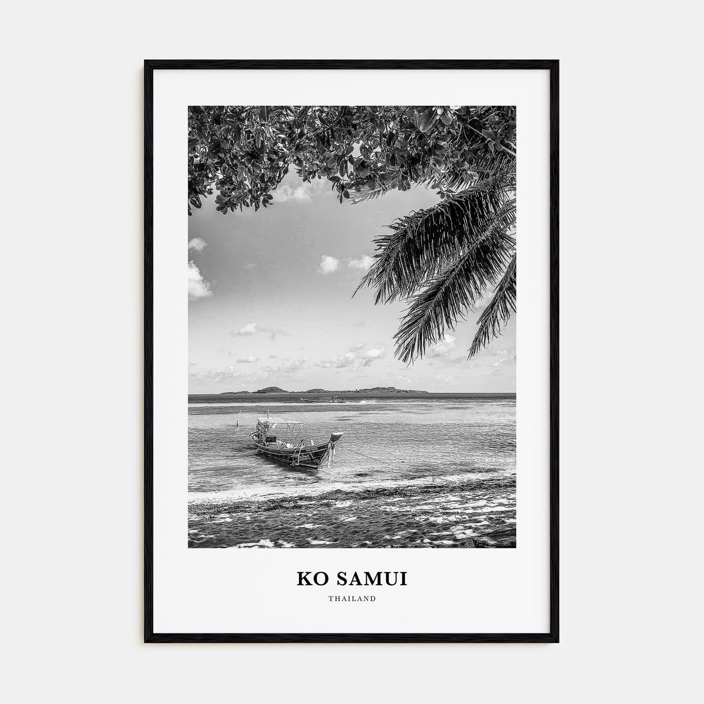 Ko Samui Portrait B&W Poster