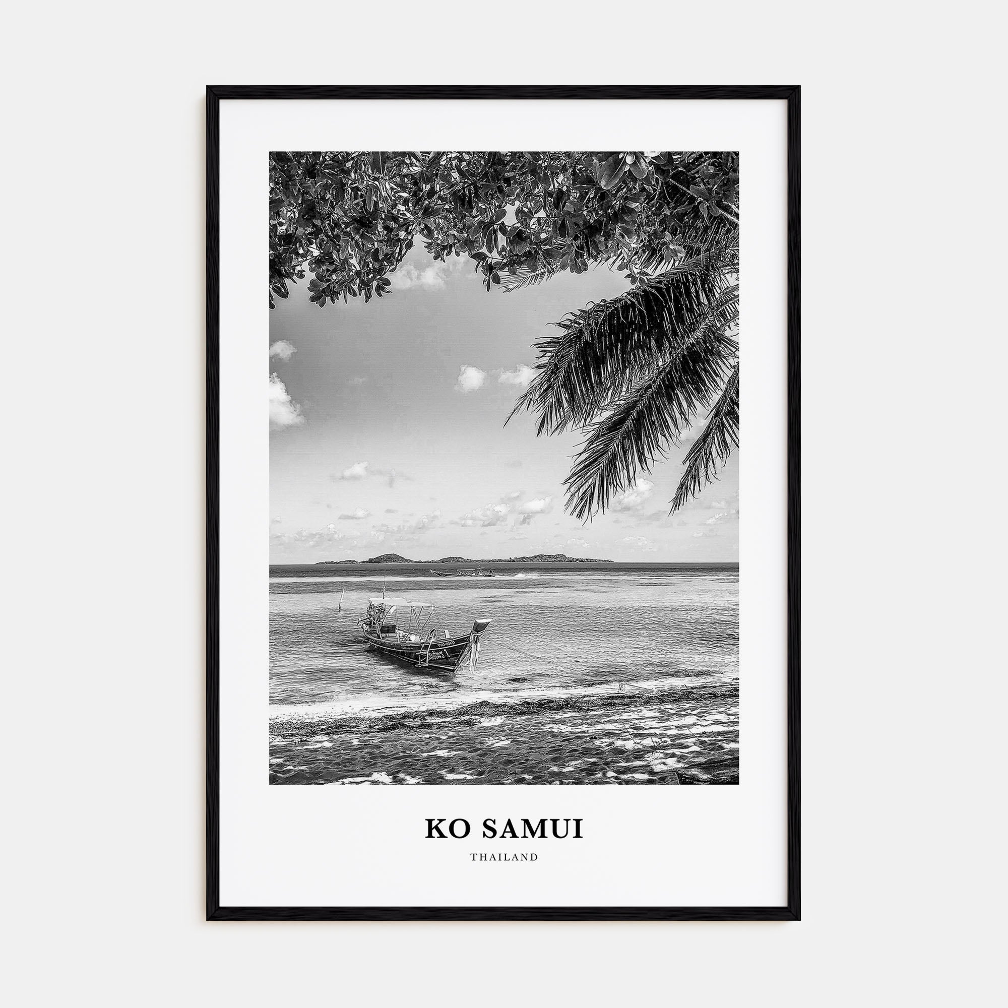 Ko Samui Portrait B&W Poster