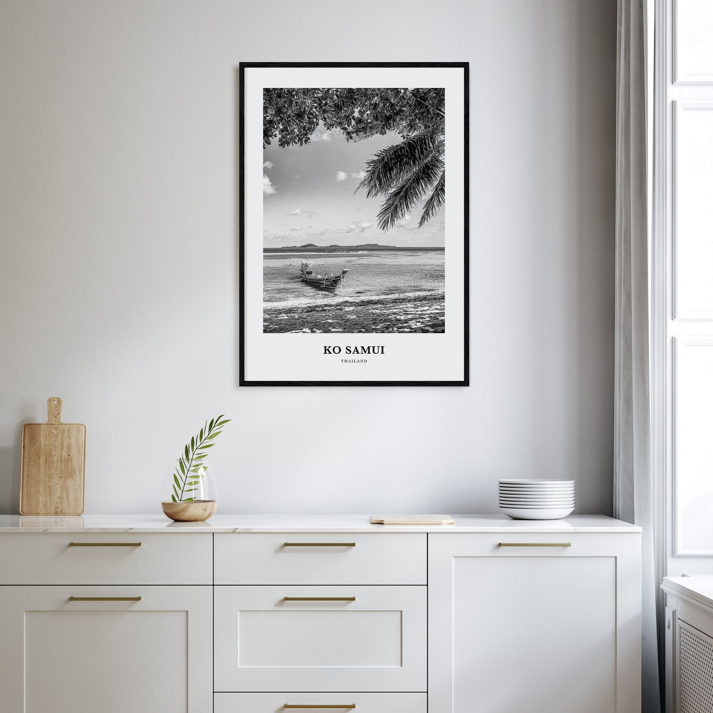 Ko Samui Portrait B&W Poster