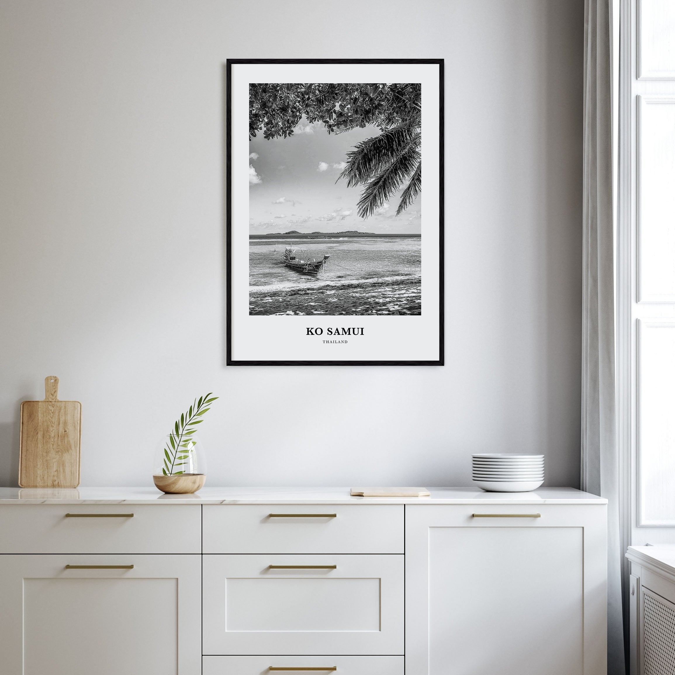 Ko Samui Portrait B&W Poster