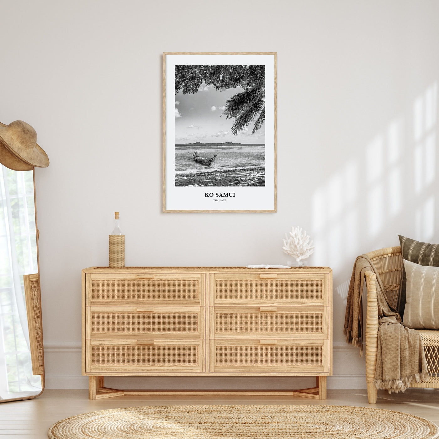 Ko Samui Portrait B&W Poster