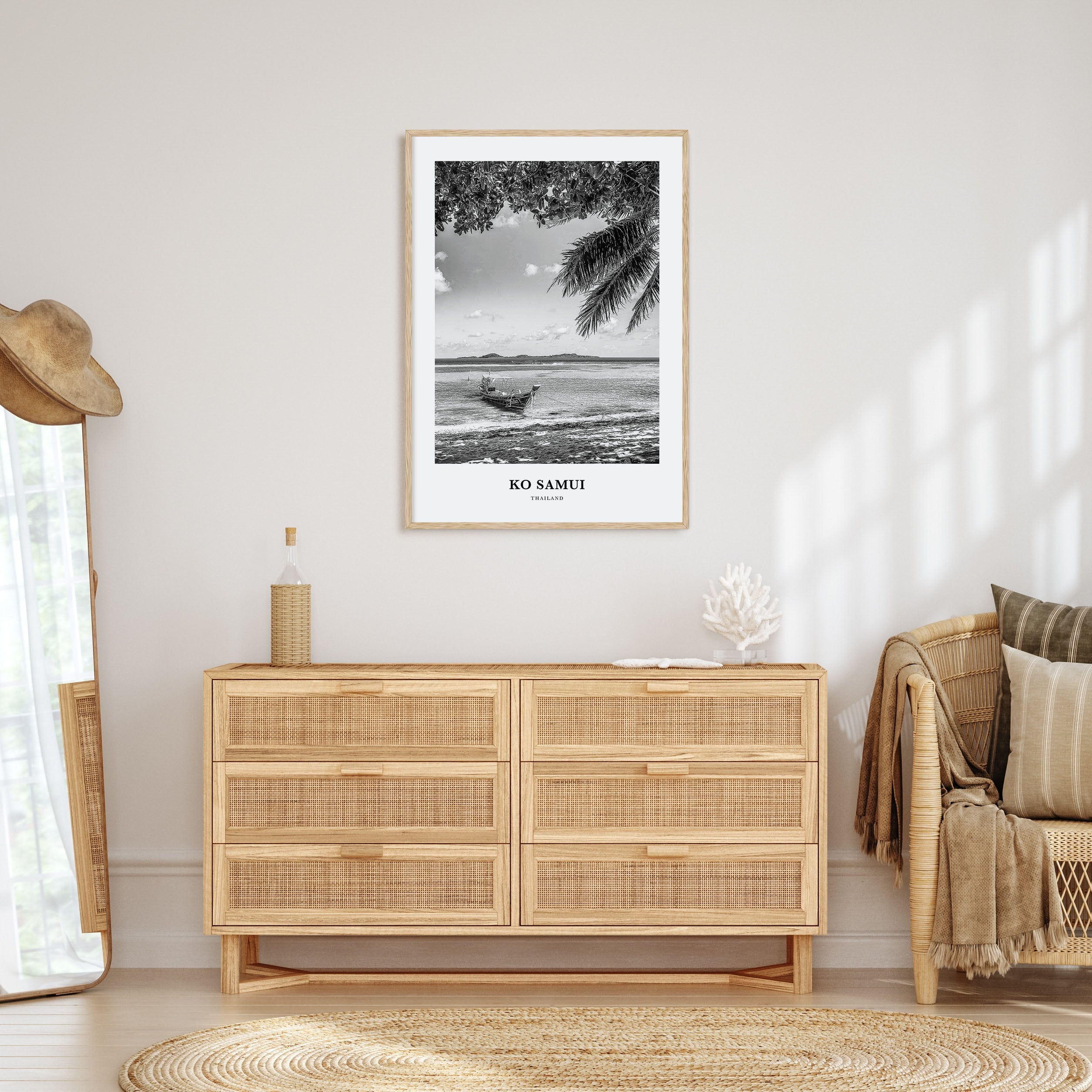 Ko Samui Portrait B&W Poster