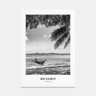 Ko Samui Portrait B&W Poster