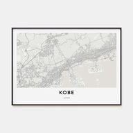 Kobe Map Landscape Poster