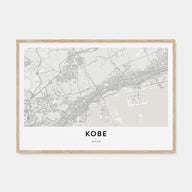 Kobe Map Landscape Poster