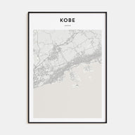 Kobe Map Portrait Poster