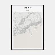 Kobe Map Portrait Poster