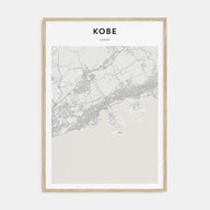 Kobe Map Portrait Poster