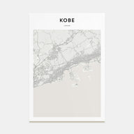 Kobe Map Portrait Poster