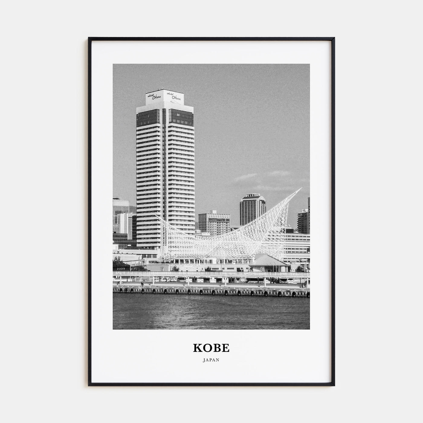 Kobe Portrait B&W Poster