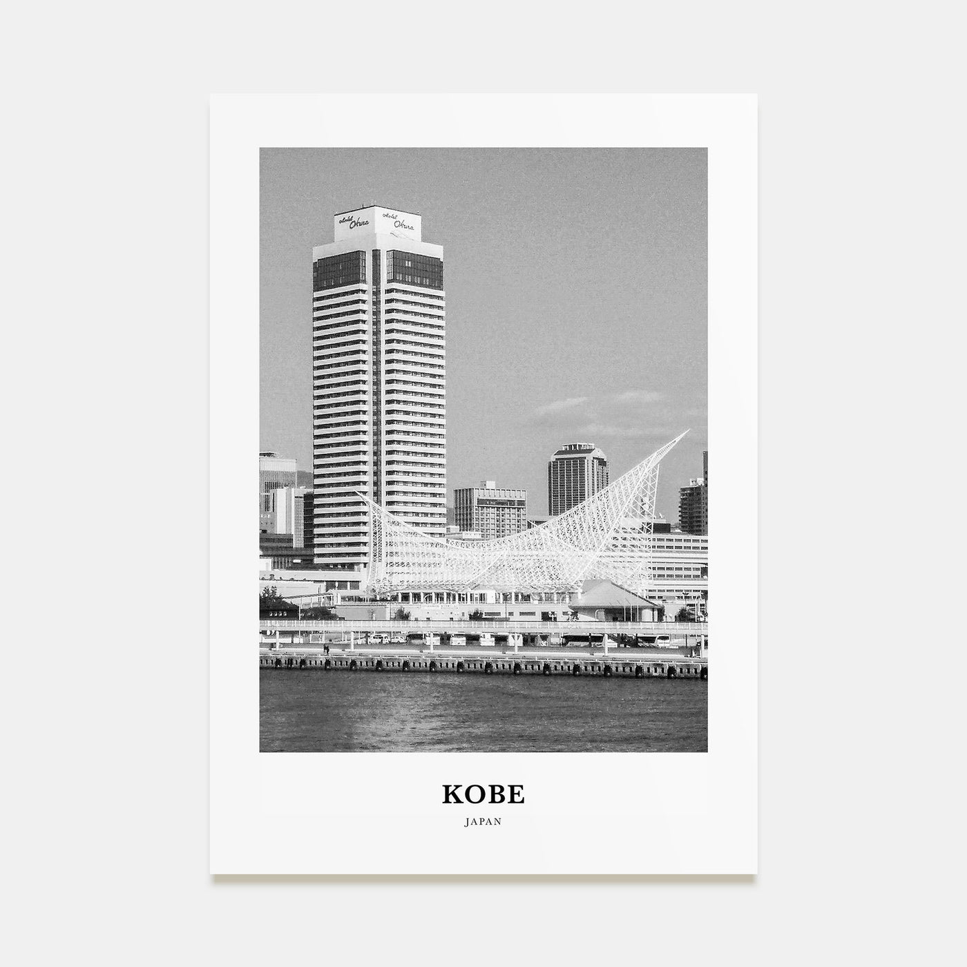 Kobe Portrait B&W Poster