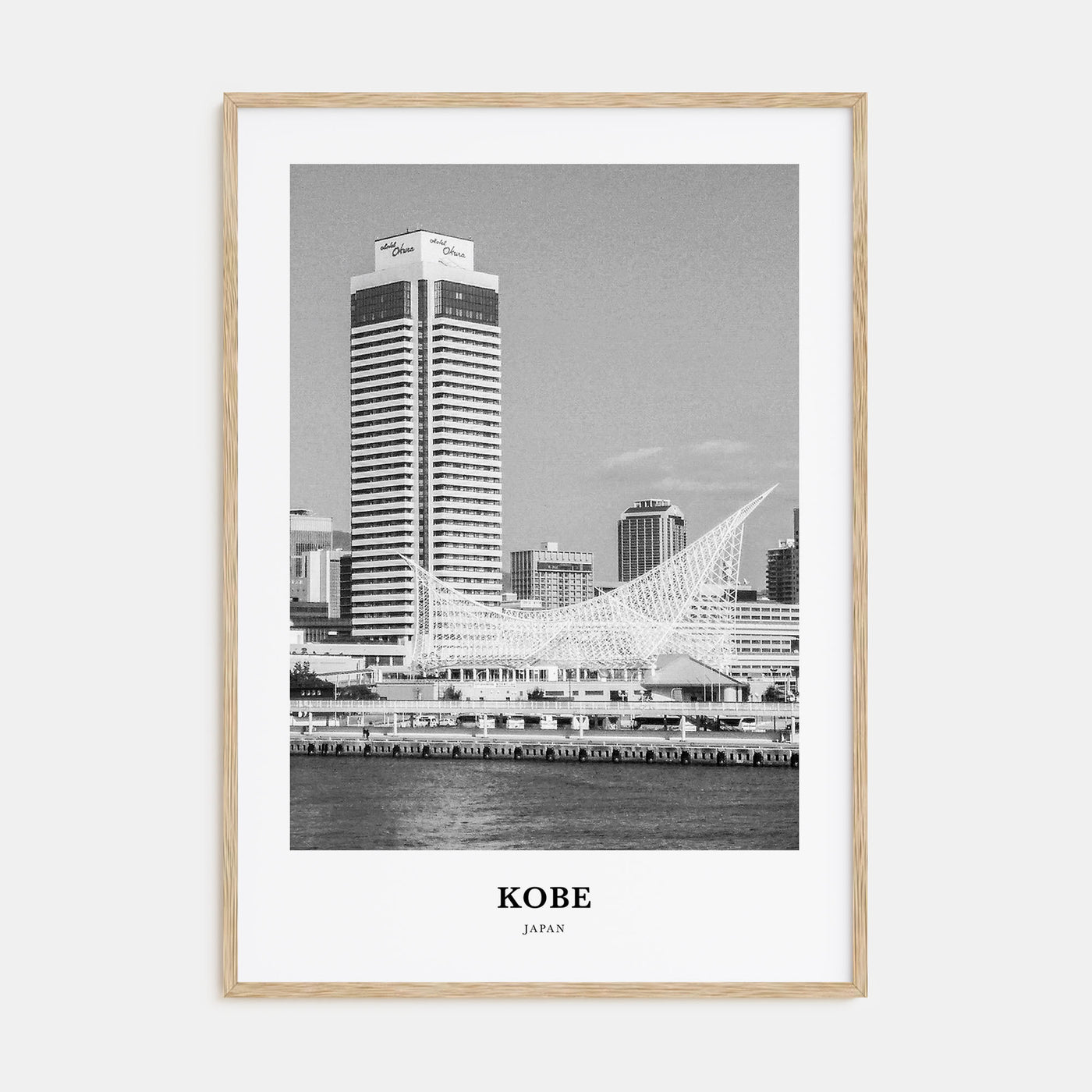 Kobe Portrait B&W Poster