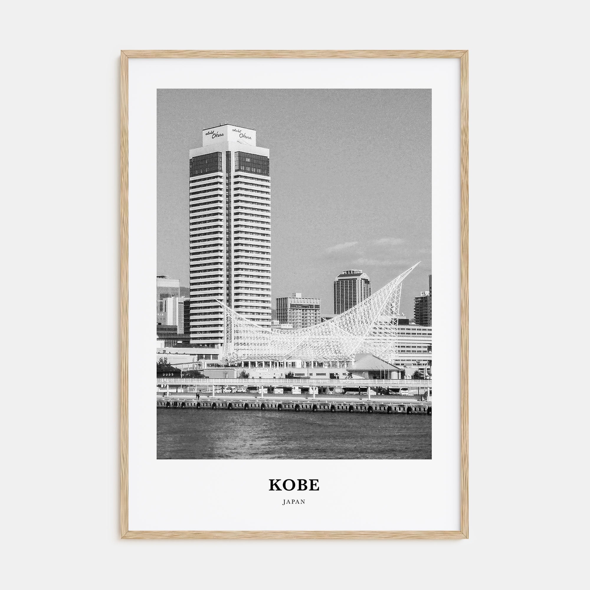 Kobe Portrait B&W Poster