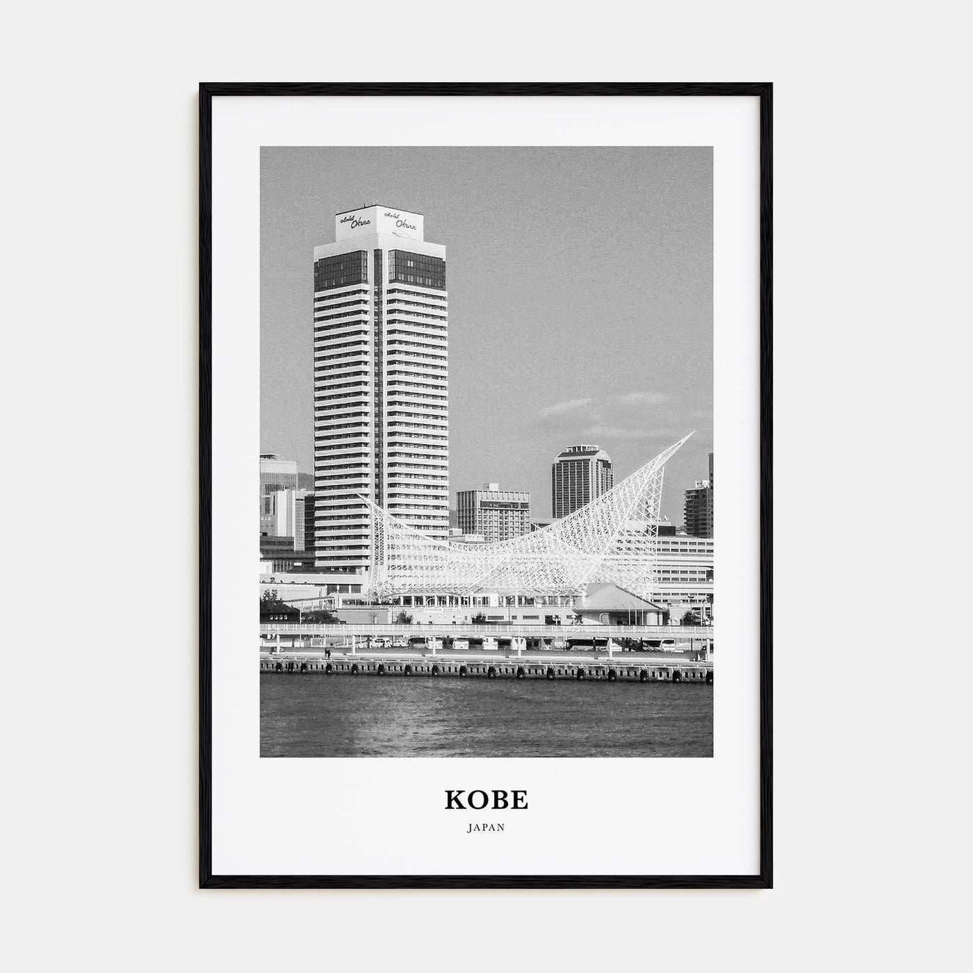 Kobe Portrait B&W Poster