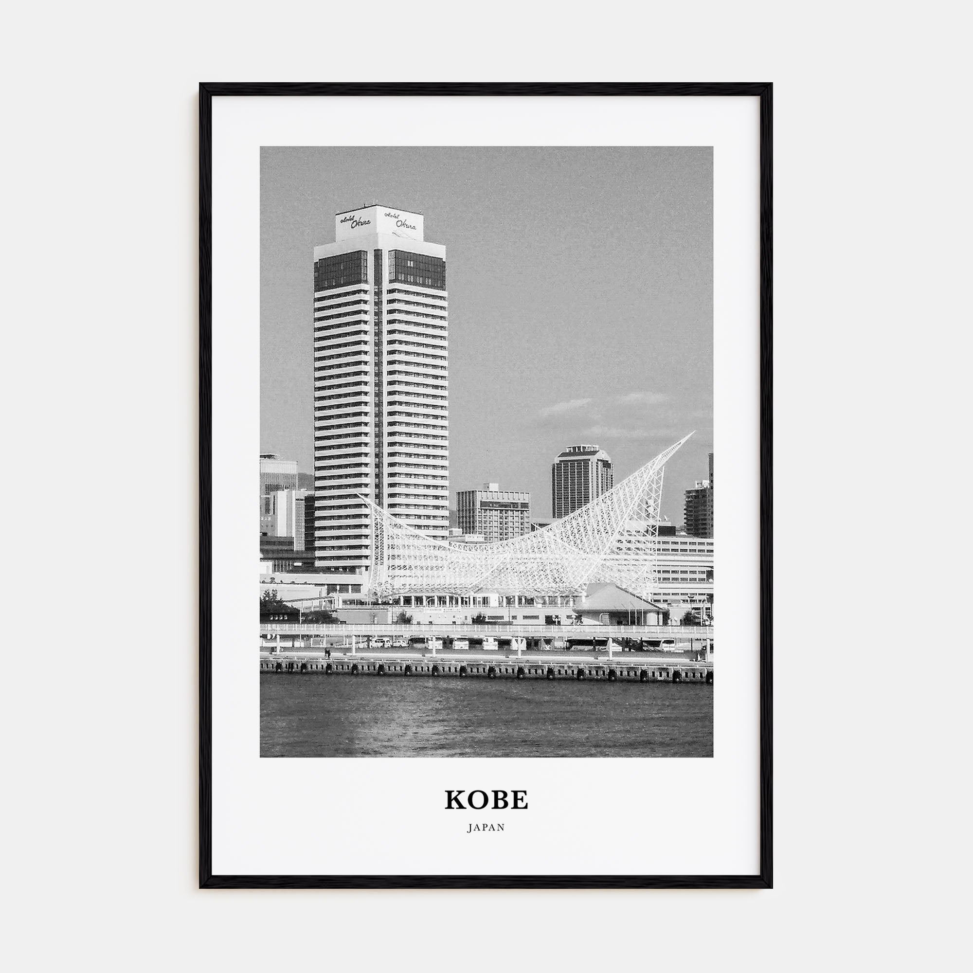 Kobe Portrait B&W Poster