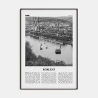 Koblenz Travel B&W Poster