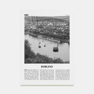 Koblenz Travel B&W Poster