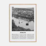 Koblenz Travel B&W Poster