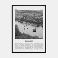 Koblenz Travel B&W Poster
