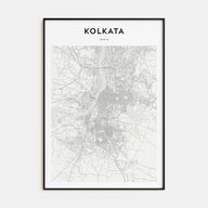 Kolkata Map Portrait Poster