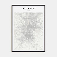 Kolkata Map Portrait Poster