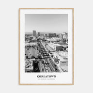 Koreatown, Los Angeles Portrait B&W Poster