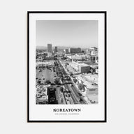 Koreatown, Los Angeles Portrait B&W Poster
