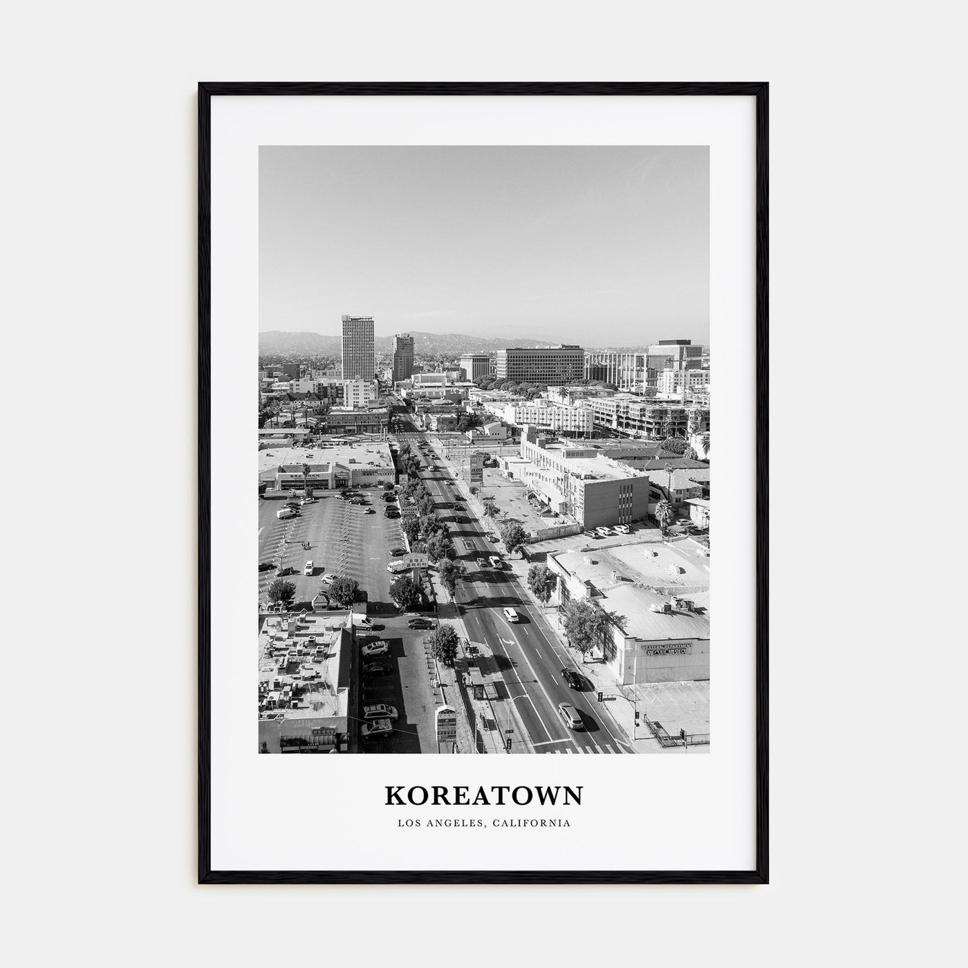 Koreatown, Los Angeles Portrait B&W Poster
