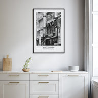 Koreatown, New York Portrait B&W Poster