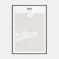 Kos Map Portrait Poster