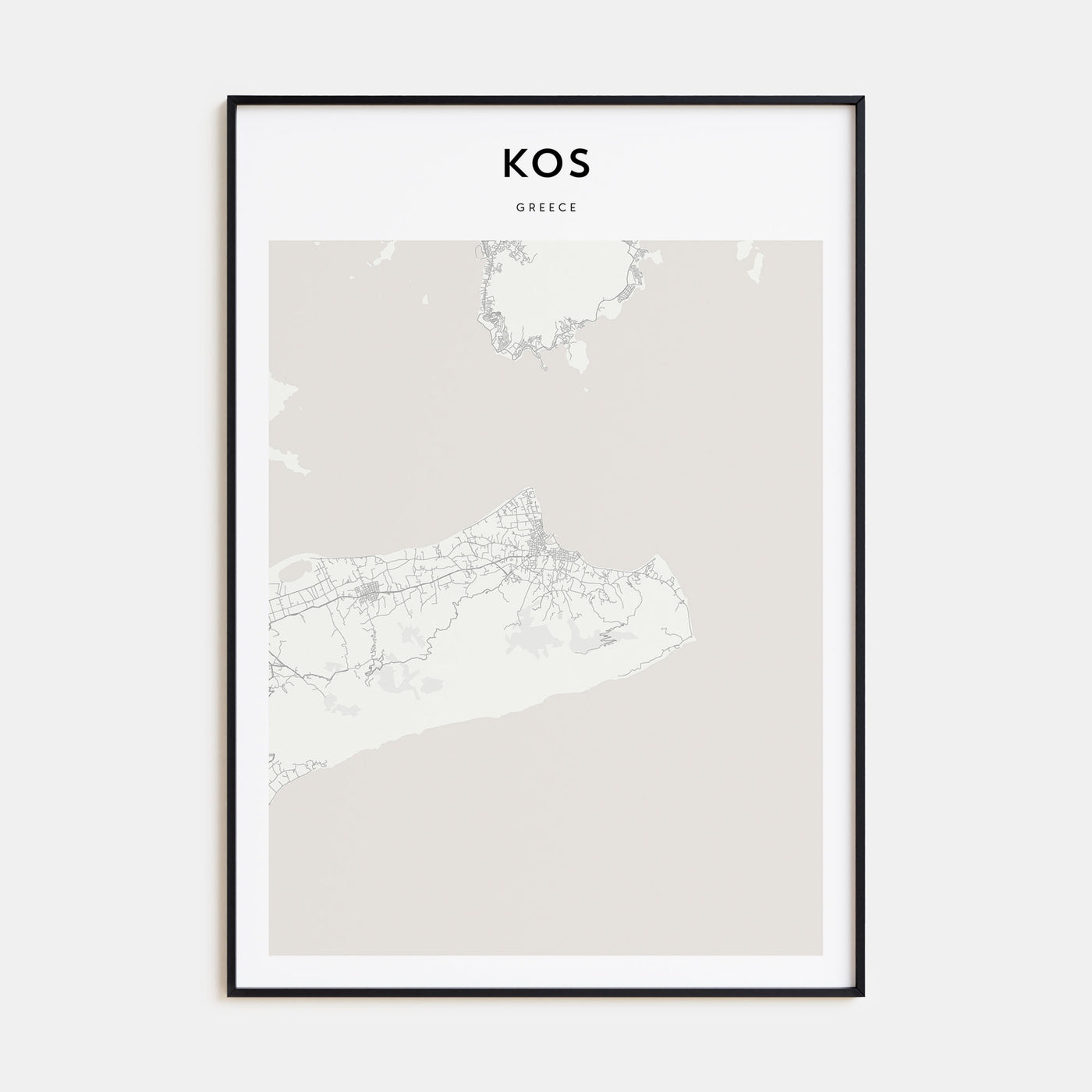 Kos Map Portrait Poster