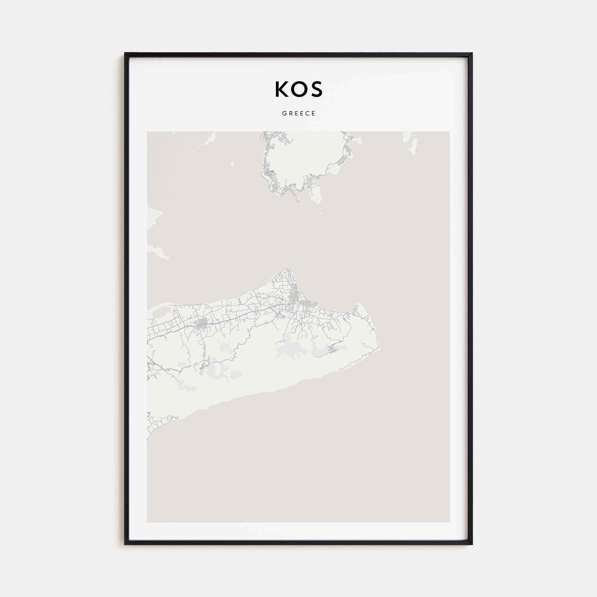 Kos Map Portrait Poster