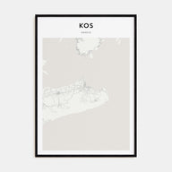 Kos Map Portrait Poster