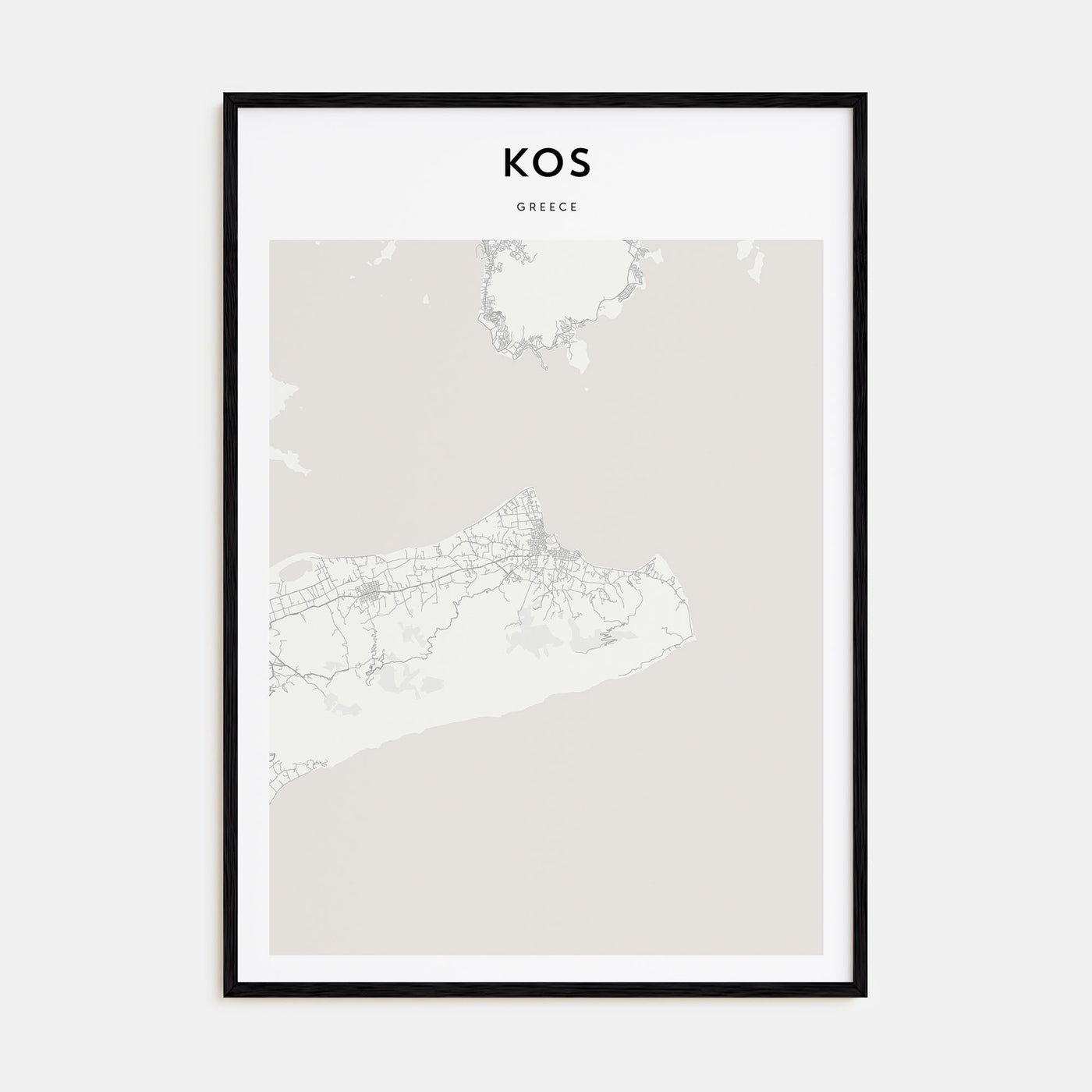 Kos Map Portrait Poster