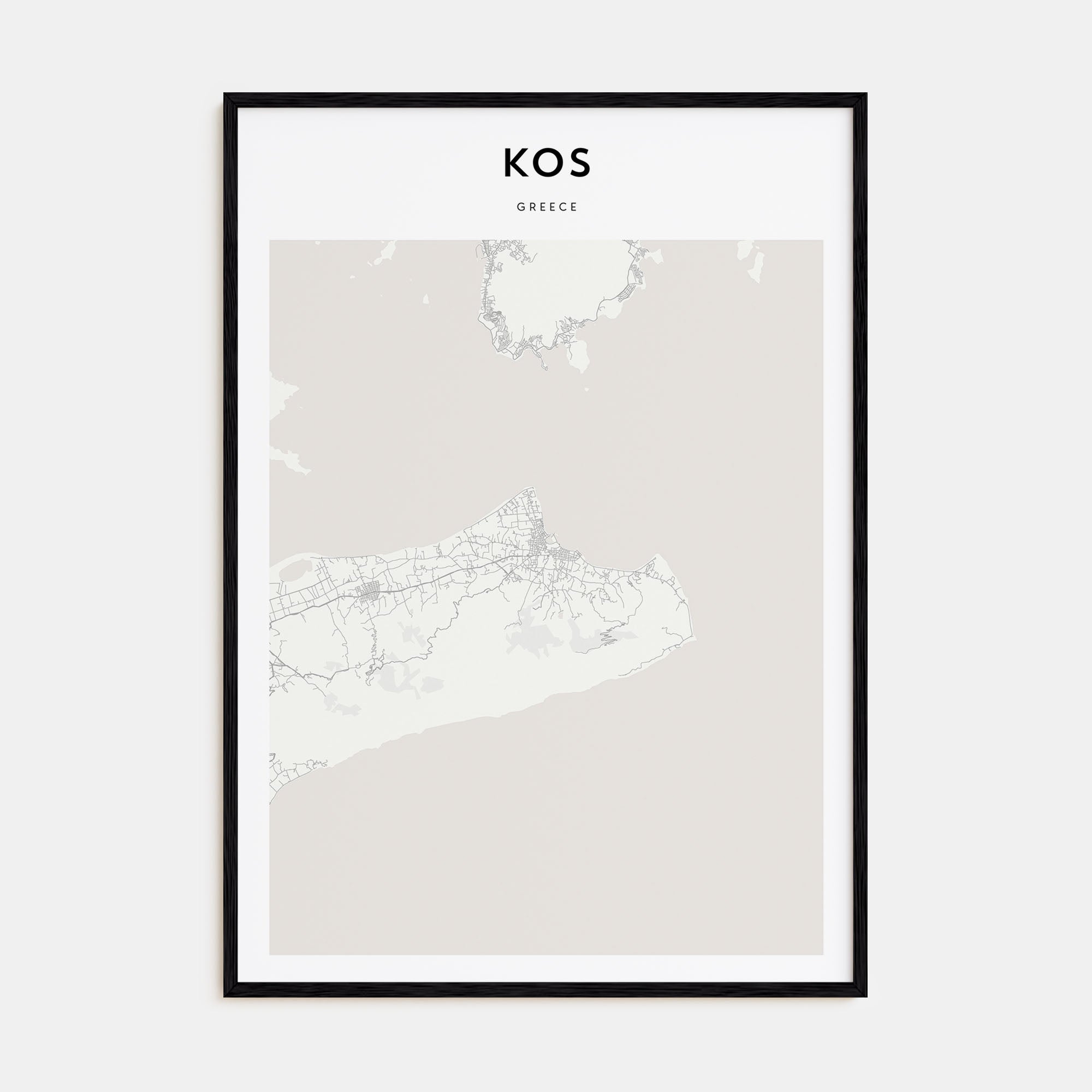 Kos Map Portrait Poster