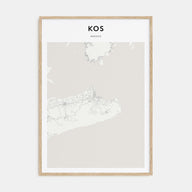 Kos Map Portrait Poster