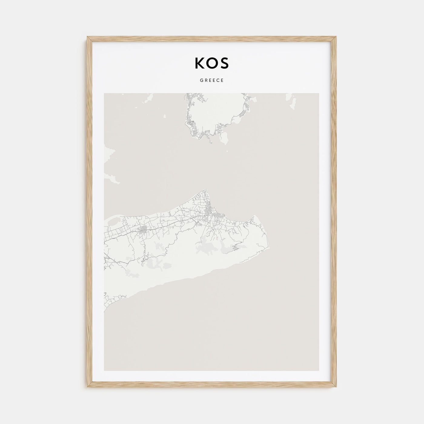 Kos Map Portrait Poster