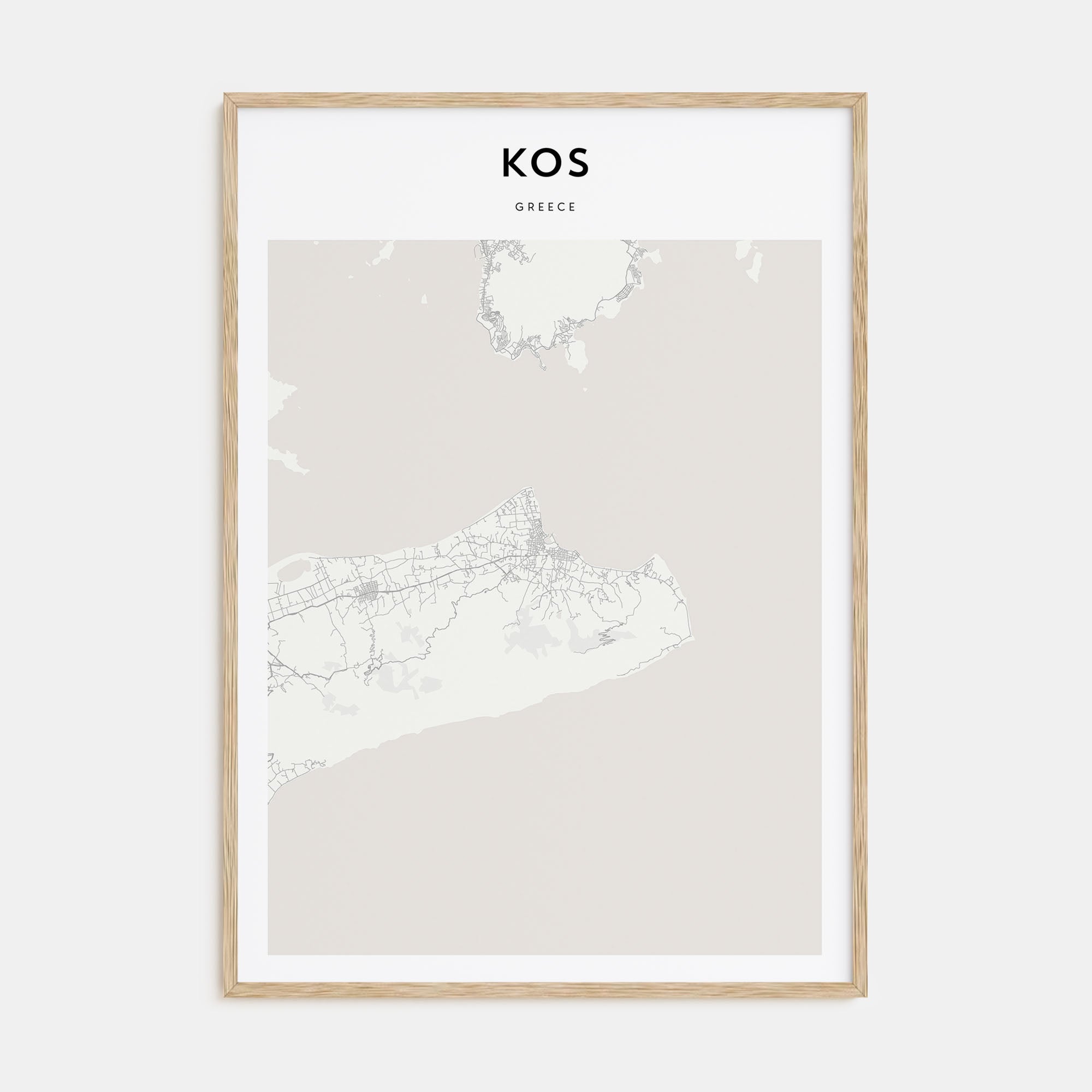 Kos Map Portrait Poster