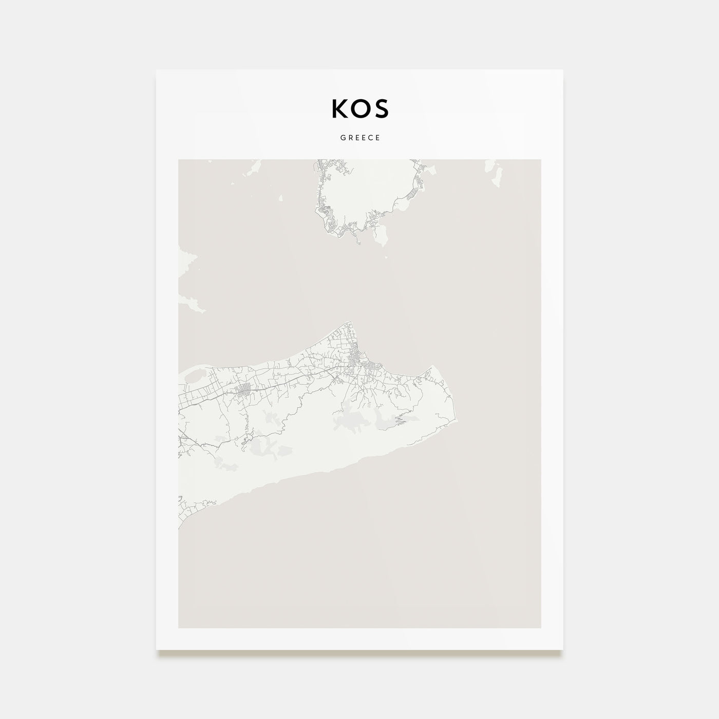 Kos Map Portrait Poster