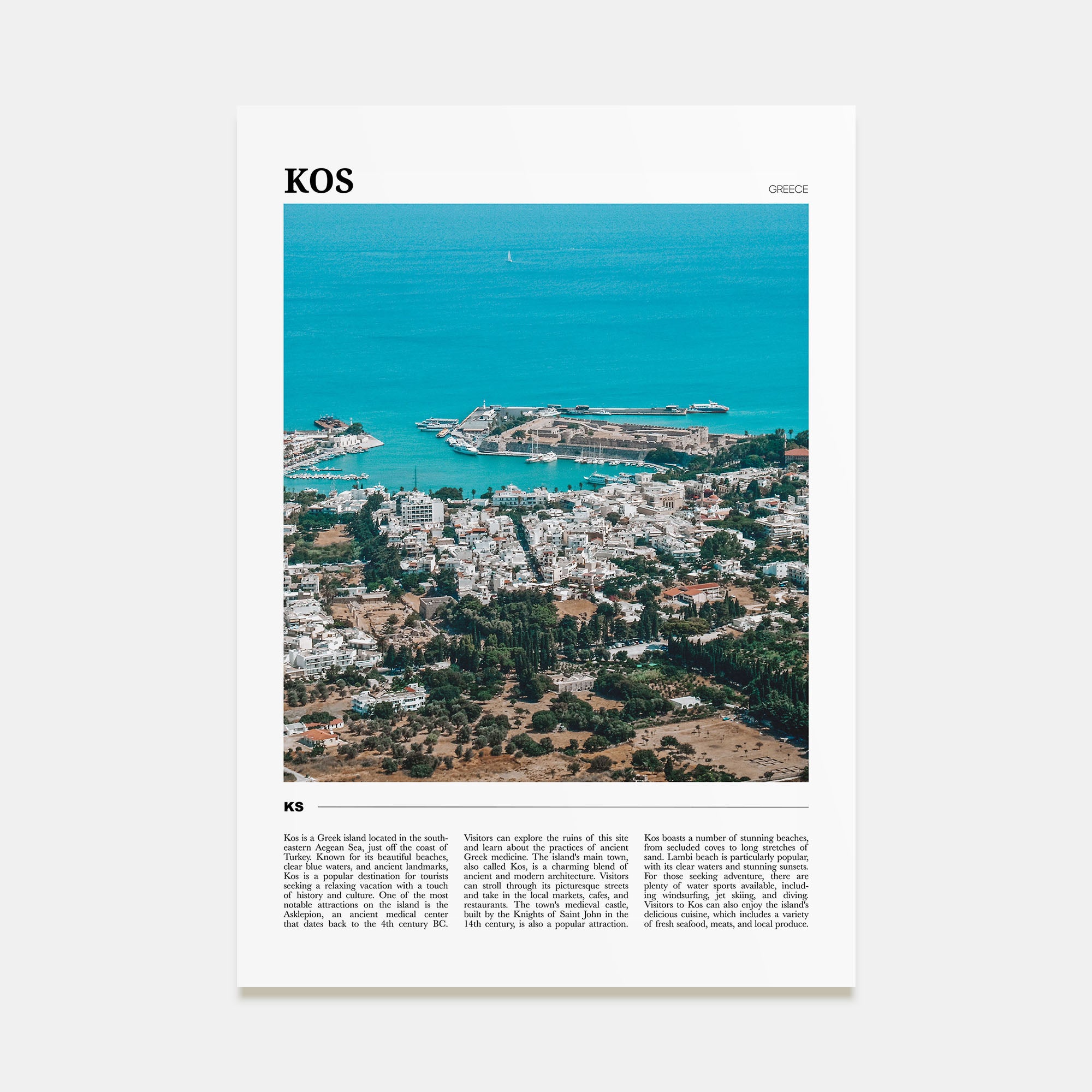Kos Travel Color Poster