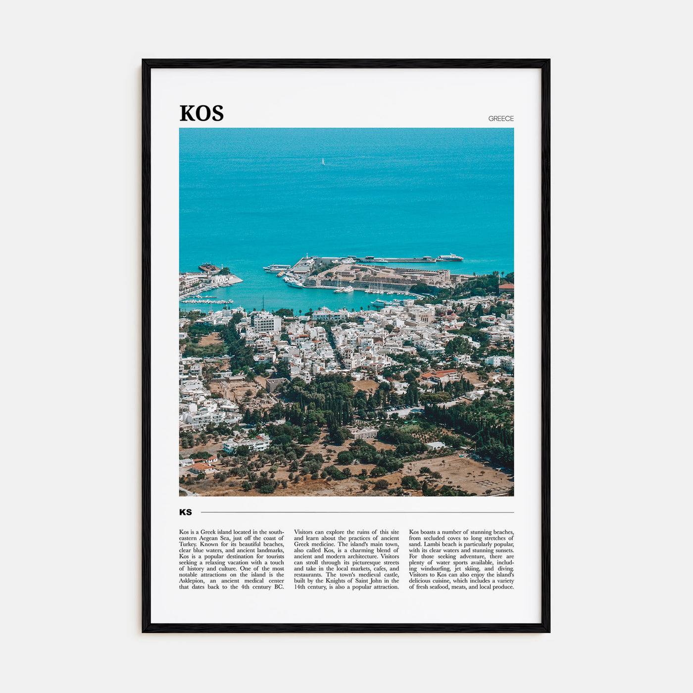Kos Travel Color Poster