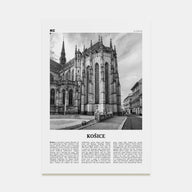 Košice Travel B&W Poster
