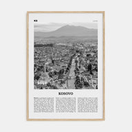 Kosovo Travel B&W Poster