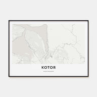 Kotor Map Landscape Poster