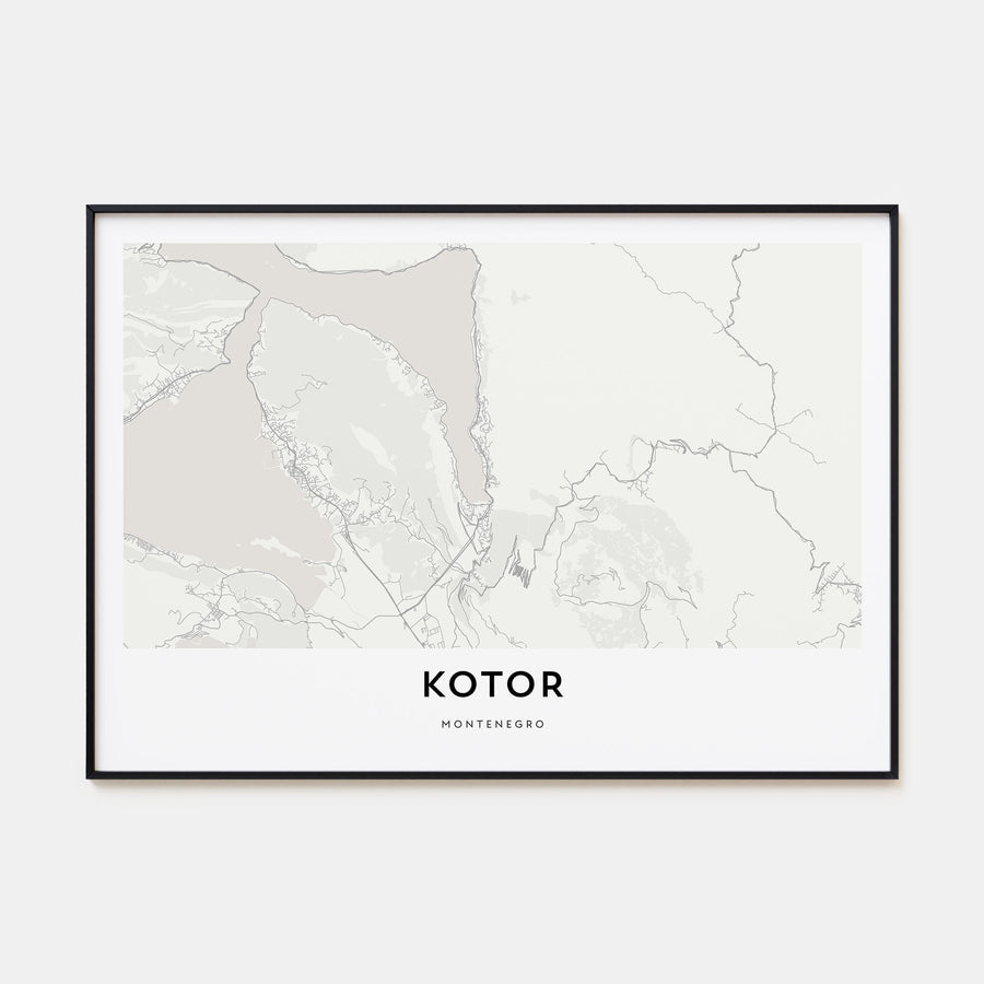 Kotor Map Landscape Poster